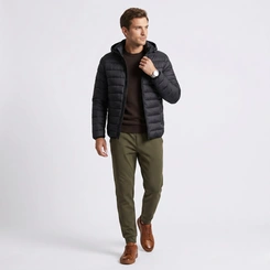Jaqueta Masculina Puffer Com Capuz