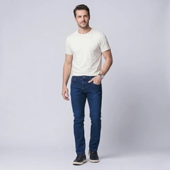 Calça Jeans Masculina Básica Azul Prs