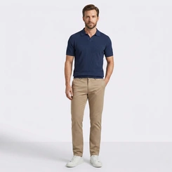 Calça Em Sarja Masculina Esporte Fino Bege Prs