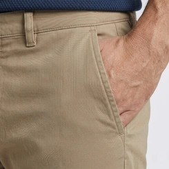 Calça Em Sarja Masculina Esporte Fino Bege Prs