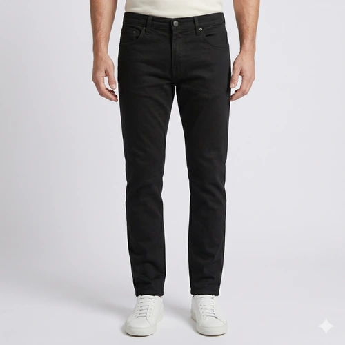 Calça Em Sarja Masculina Esporte Fino Preta Prs