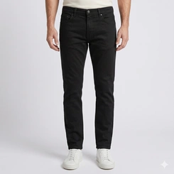 Calça Em Sarja Masculina Esporte Fino Preta Prs