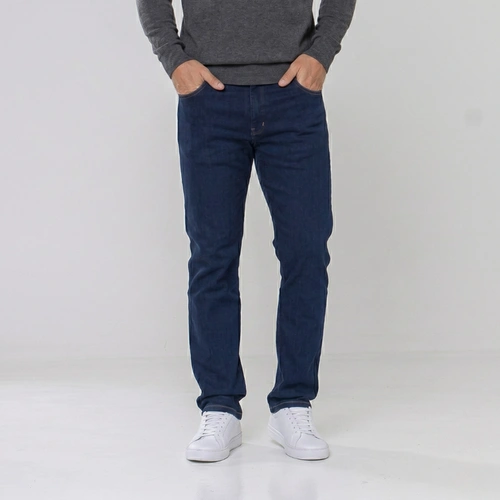 Calça Jeans Masculina Básica Confort Azul Escuro Prs