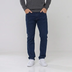 Calça Jeans Masculina Básica Confort Azul Escuro Prs
