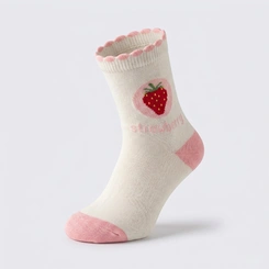 Kit 3 Meias Infantis Menina Cano Curto Estampada 21/24 Selene