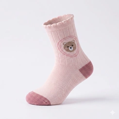 Kit 3 Meias Infantis Menina Cano Curto Estampada 21/24 Selene