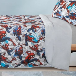 Edredom Solteiro Portallar Malha Play Homem Aranha