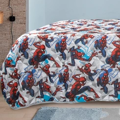 Edredom Solteiro Portallar Malha Play Homem Aranha