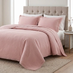 Colcha Queen Com Bordado Inglês Romantic Corttex