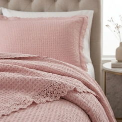 Colcha Queen Com Bordado Inglês Romantic Corttex