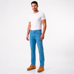 Calça Maculina P&A Jeans Básica Delave