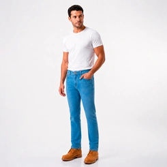 Calça Maculina P&A Jeans Básica Delave