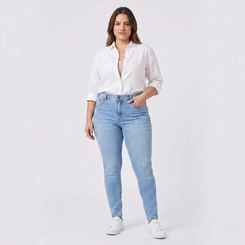 Calça Jeans Feminina Skinny Plus Size
