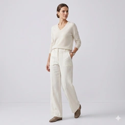 Calça Feminina Human Body Wide Alfaiataria