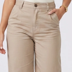 Calça Feminina jeans Human Body Wide Leg Color
