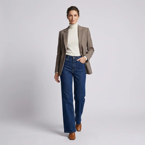 Calça Feminina Jeans Human Body Wide Flex Leg