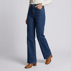 Calça Feminina Jeans Human Body Wide Flex Leg