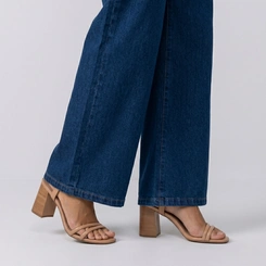 Calça Feminina Jeans Human Body Wide Leg