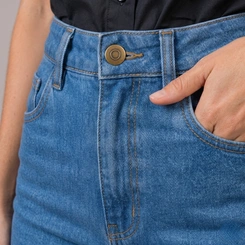 Calça Feminina Jeans Human Body Wide Leg Flex