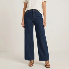 Calça Feminina Jeans Human Body Wide Leg Flex