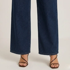 Calça Feminina Jeans Human Body Wide Leg Flex