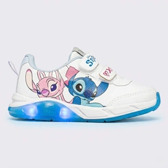 Tênis Infantil Menina Stitch Com Luzes Led Calce Fácil