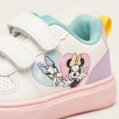 Tênis Infantil Disney Mickey Minnie Com Velcro Calce Fácil