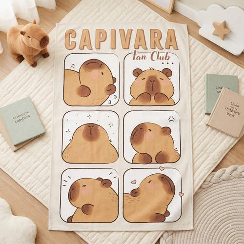 Toalha De Banho Infantil Aveludada Capivara Dohler