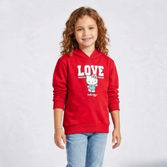Blusa Juvenil Menina Moletom Hello Kitty