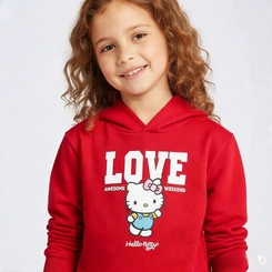Blusa Juvenil Menina Moletom Hello Kitty