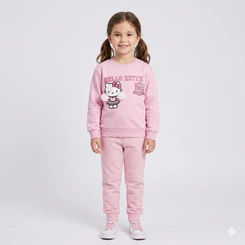 Blusa Infantil Menina Moletom Hello Kitty Pompom