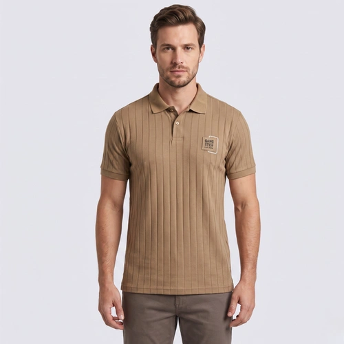 Camisa Polo Masculina Manga Curta Canelada Gangster