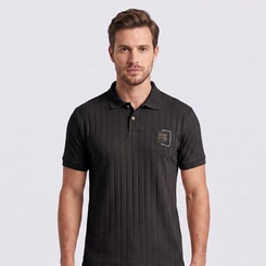 Camisa Polo Masculina Manga Curta Canelada Gangster