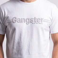 Camiseta Masculina Manga Curta Com Estampa Central Gangster