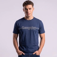 Camiseta Masculina Manga Curta Com Estampa Central Gangster