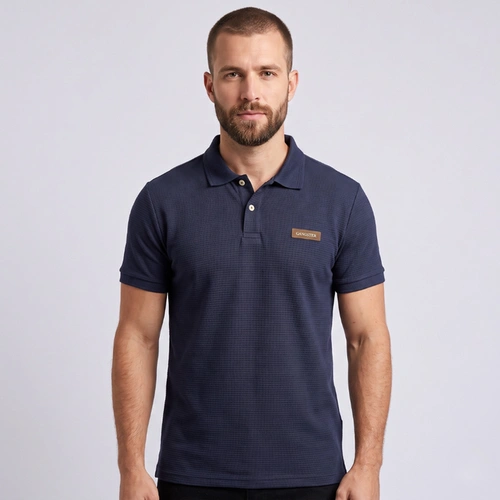 Camisa Polo Masculina Manga Curta Texturizada Gangster