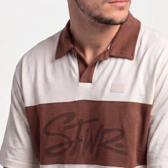 Camiseta Polo Masculina Manga Curta Casual Overcore