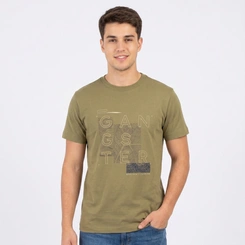 Camiseta Masculina Manga Curta Com Estampa Central Gangster