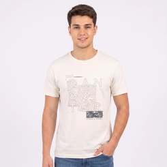 Camiseta Masculina Manga Curta Com Estampa Central Gangster