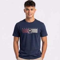 Camiseta Masculina Manga Curta Casual Gangster