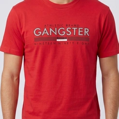 Camiseta Masculina Manga Curta Com Estampa Central Gangster