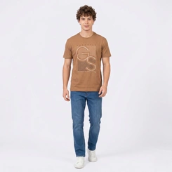 Camiseta Masculina Manga Curta Com Estampa Gangster