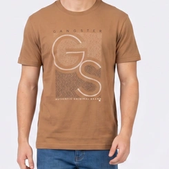 Camiseta Masculina Manga Curta Com Estampa Gangster
