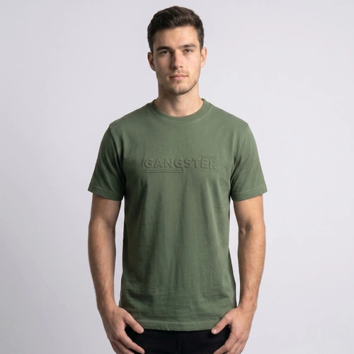 Camiseta Masculina Manga Curta Lisa Gangster