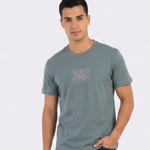 Camiseta Masculina Manga Curta Casual Gangster