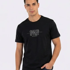 Camiseta Masculina Manga Curta Casual Gangster
