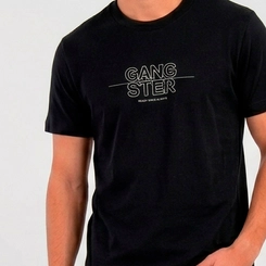 Camiseta Masculina Manga Curta Casual Gangster