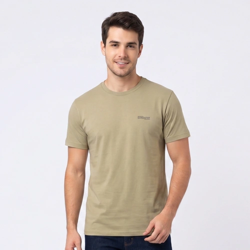 Camiseta Masculina Manga Curta Casual Lisa Gangster