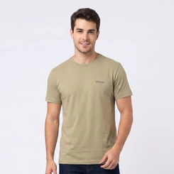 Camiseta Masculina Manga Curta Casual Lisa Gangster