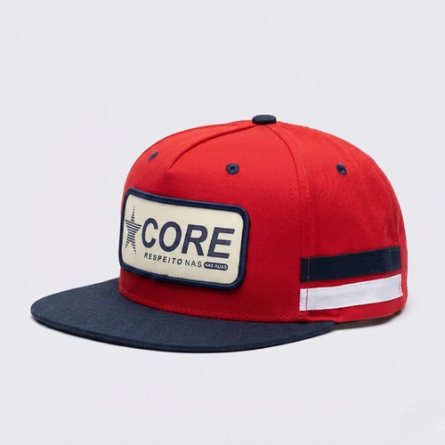 Boné Masculino Snapback Aba Reta Vermelho Overcore